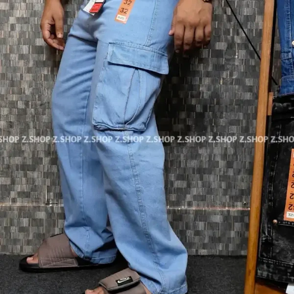 Sky blue 6 Pocket Baggy jeans Pant