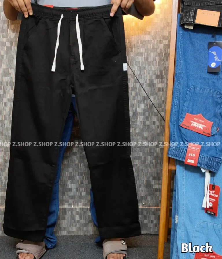 4 Pocket Denim Trouser Black