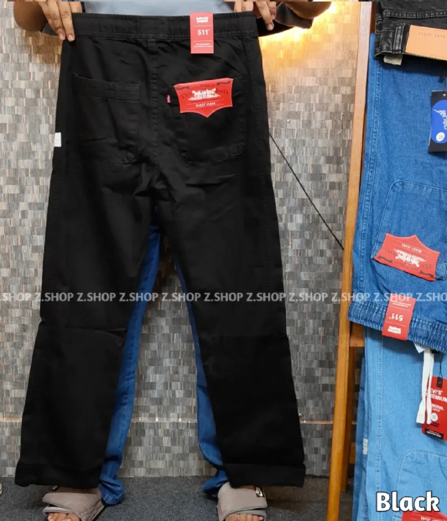 4 Pocket Denim Trouser Black