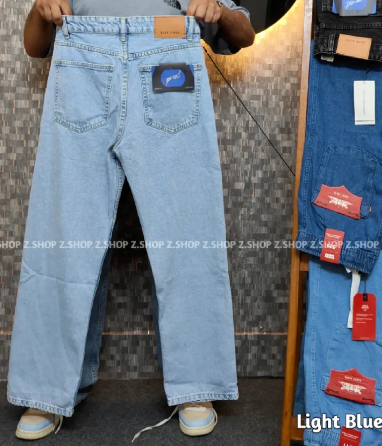 Sky blue 4 Pocket Denim Baggy Jeans