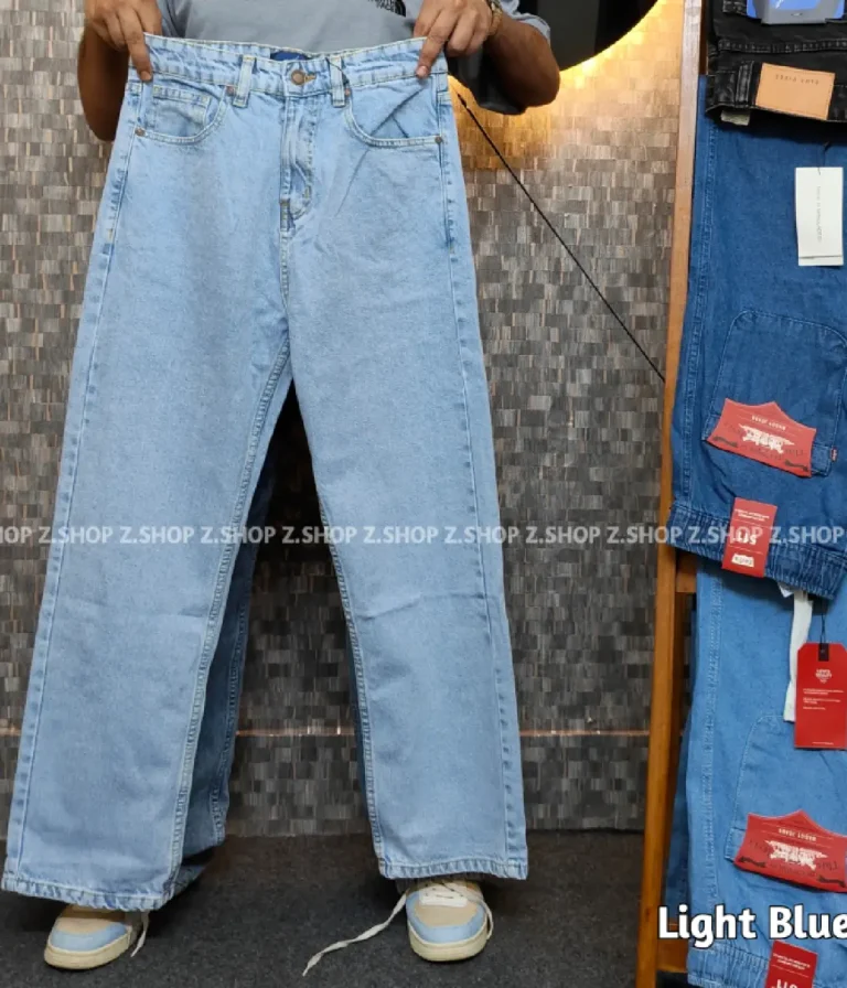 Sky blue 4 Pocket Denim Baggy Jeans