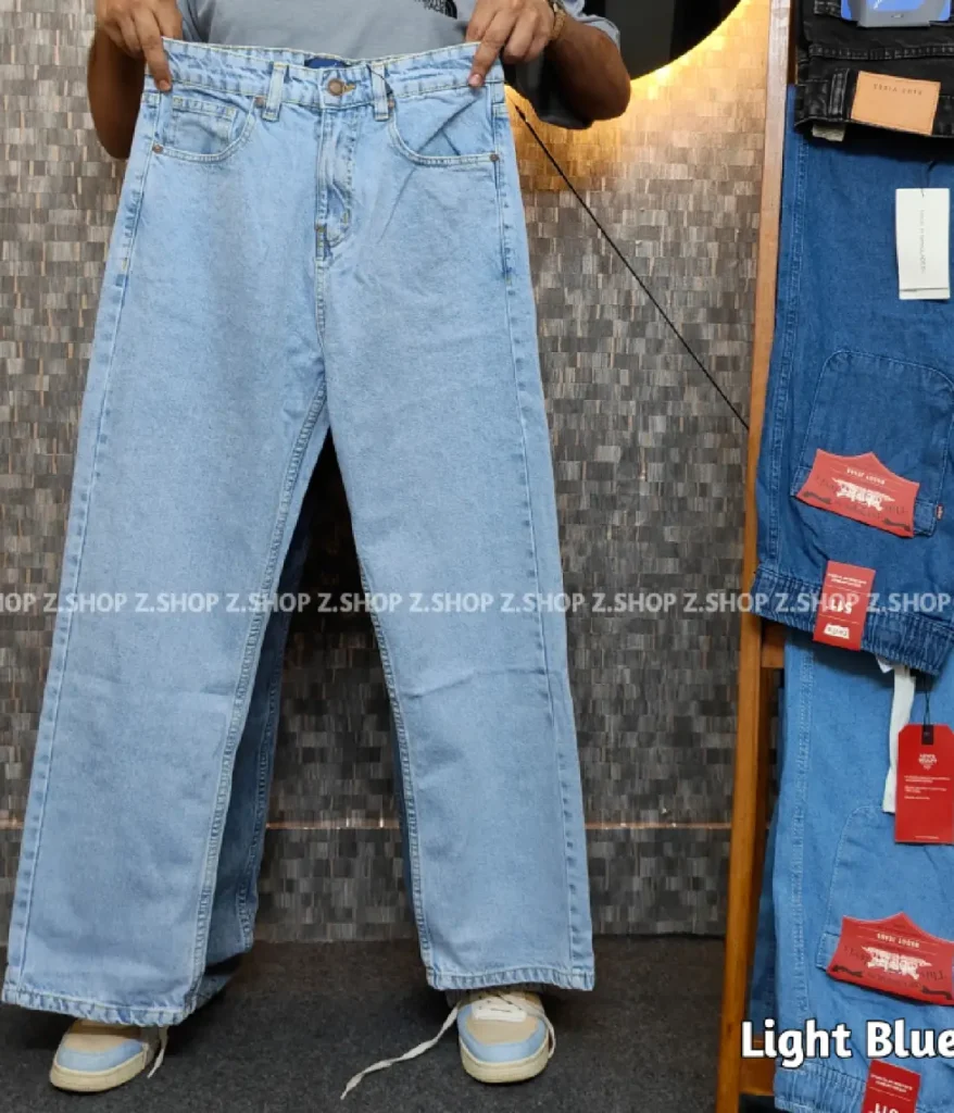 Sky blue 4 Pocket Denim Baggy Jeans