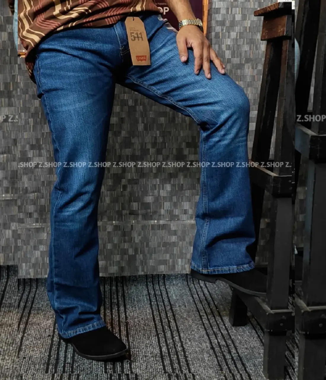 4 - 2026-04-01T002508.563 Premium bootcut jeans mid blue