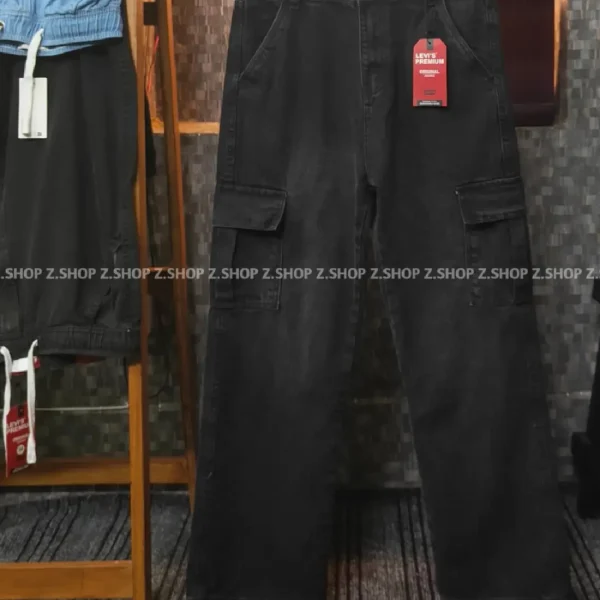 Black 6 Pocket Baggy jeans Pant