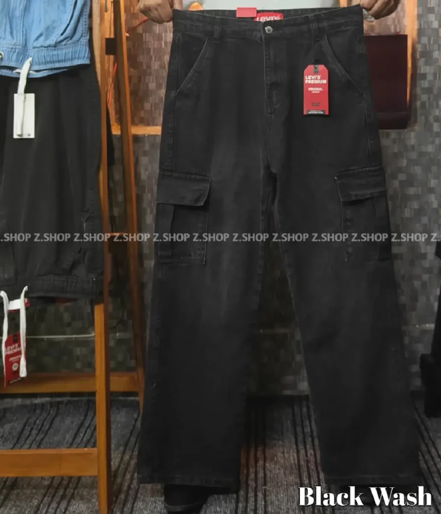 Black 6 Pocket Baggy jeans Pant