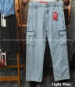 Light Blue 6 Pocket Baggy jeans Pant