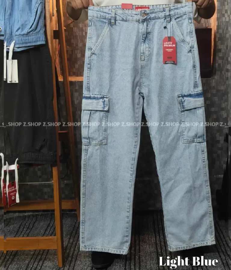 Light Blue 6 Pocket Baggy jeans Pant