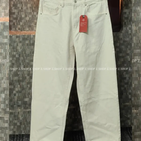 white 4 Pocket Denim Baggy Jeans