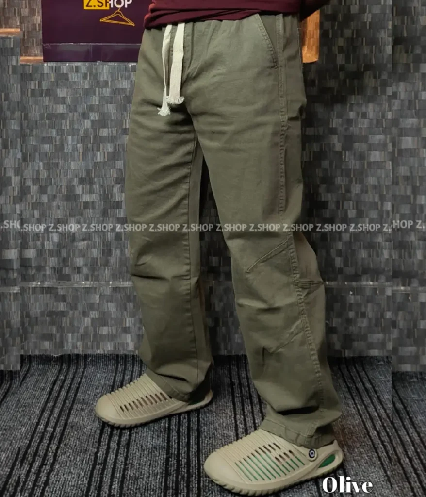 4 pocket gabardine trouser Olive