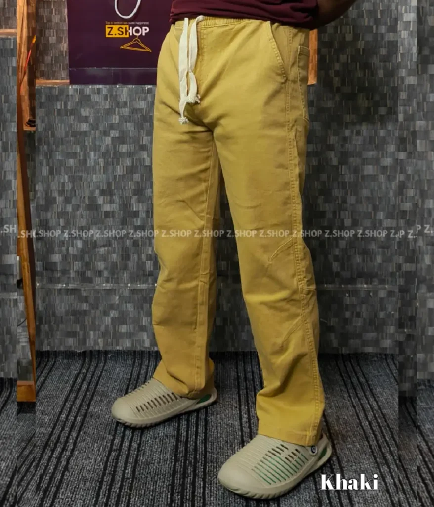 4 pocket gabardine trouser Khaki