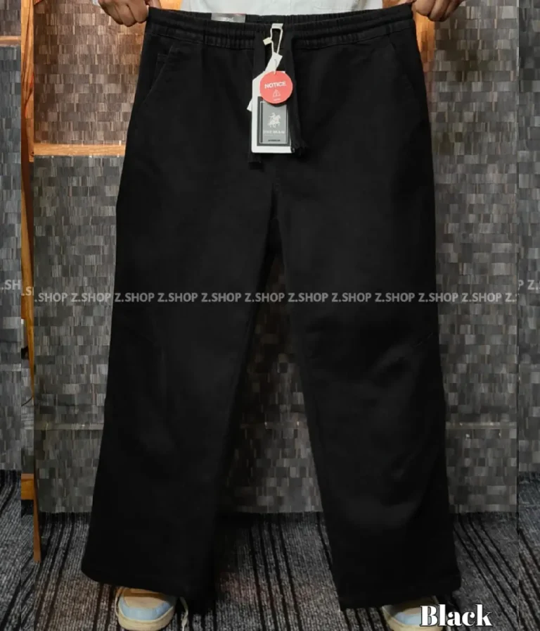 4 pocket gabardine trouser black