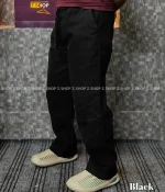 4 pocket gabardine trouser black
