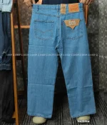4 pocket new mid blue baggy