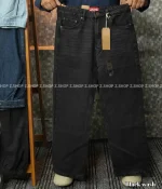 4 pocket black wash baggy