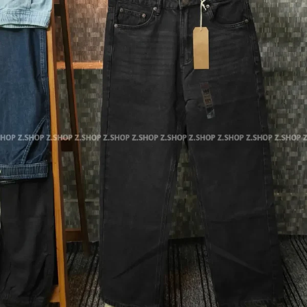 4 pocket black wash baggy