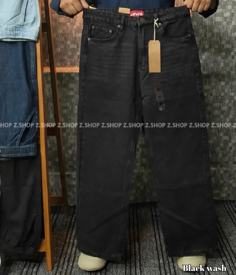 4 pocket black wash baggy
