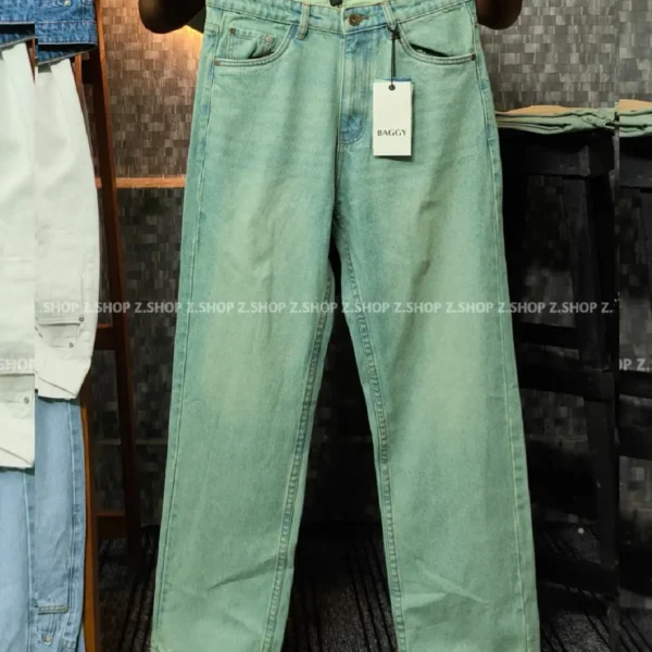 Baggy Jeans Vintage Green Light