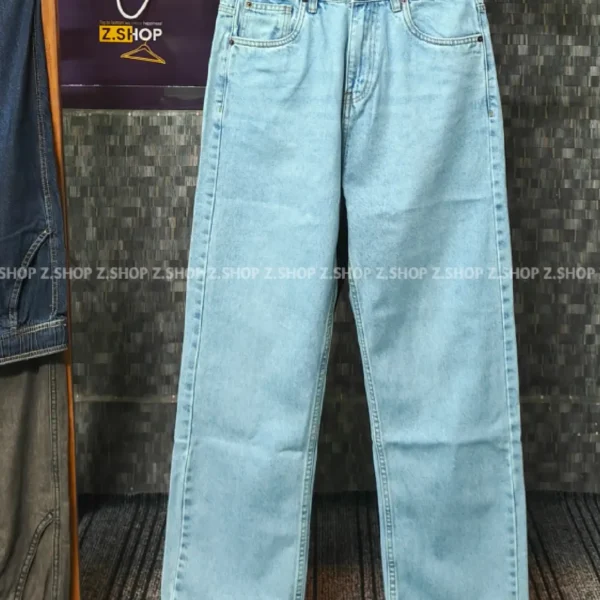 Sky blue 4 pocket straight fit jeans
