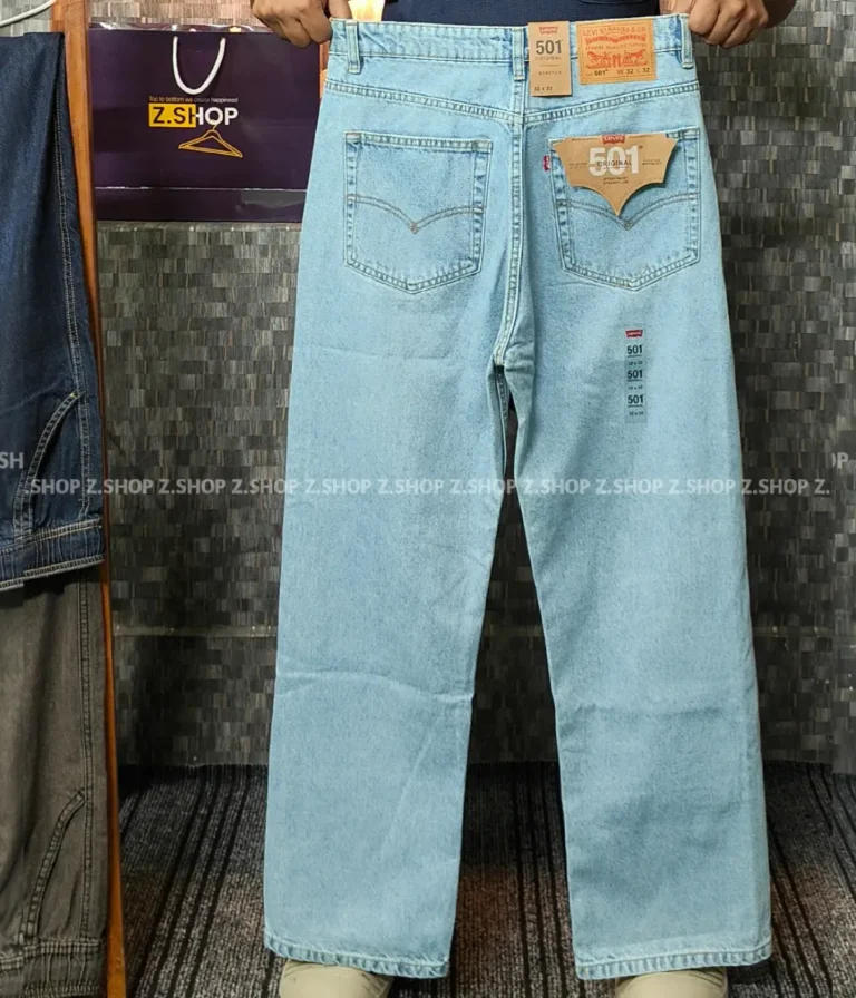 Sky blue 4 pocket straight fit jeans