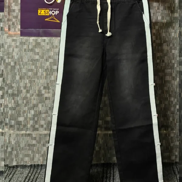 Denim baggy trouser Black
