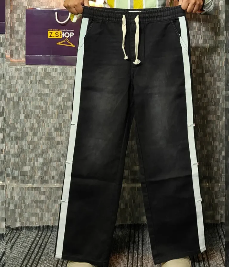Denim baggy trouser Black
