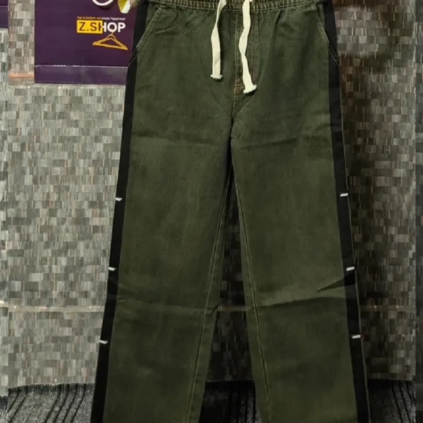 Denim baggy trouser Olive