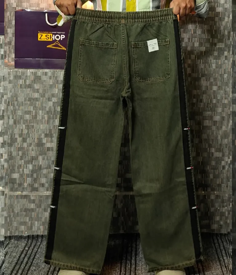 Denim baggy trouser Olive