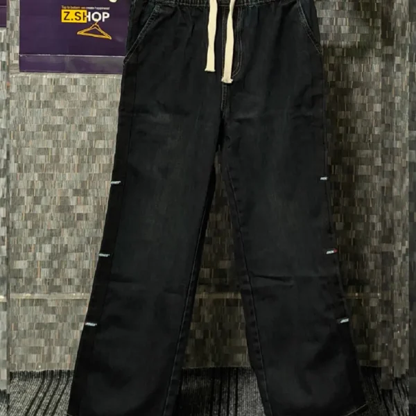 Denim baggy trouser black