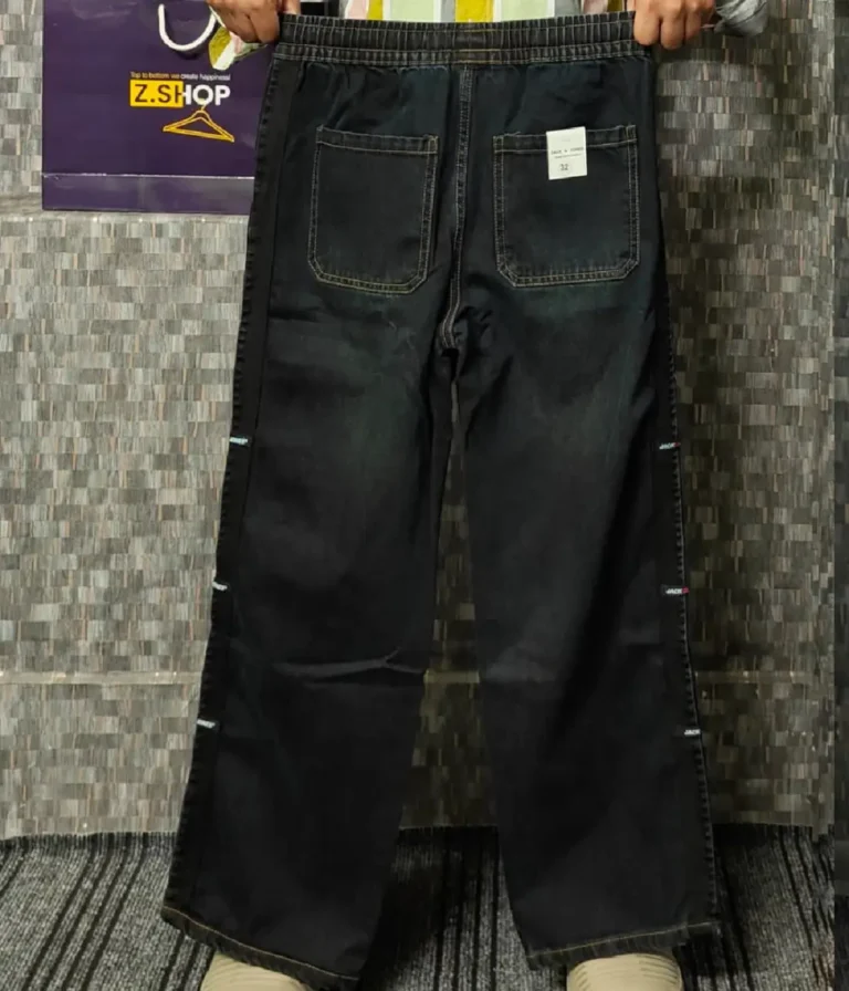 Denim baggy trouser black