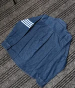 Printed Denim Shirt deep blue