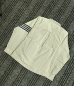 Printed Denim Shirt White