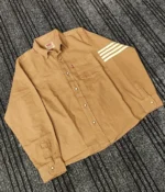 Printed Denim Shirt Brown