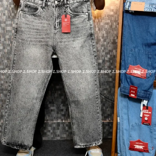 Stonewash 4 Pocket Denim Baggy Jeans