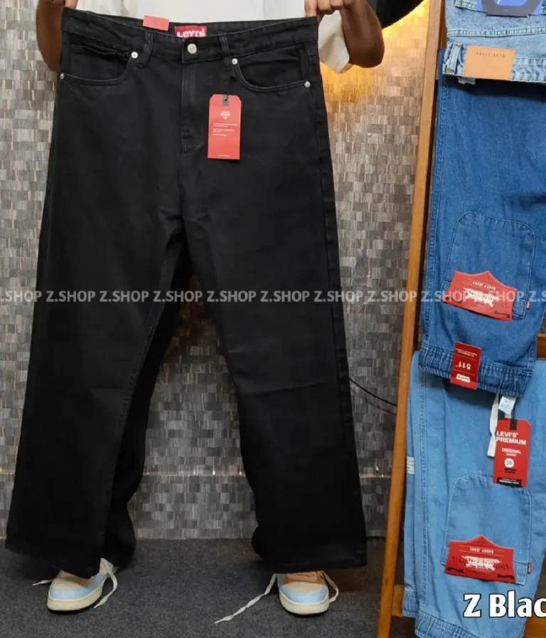 ZBlack 4 Pocket Denim Baggy Jeans