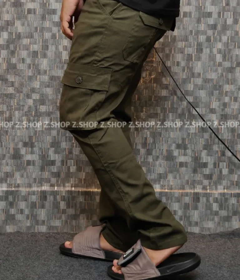 Olive 6 Pocket Gabardine Pant