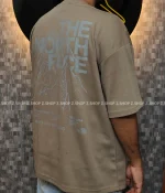 Light Brown Oversized Drop Shoulder T-Shirt