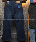 Men’s 4 pocket bootcut jeans pant deep blue