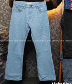 Men’s 4 pocket bootcut jeans pant light blue