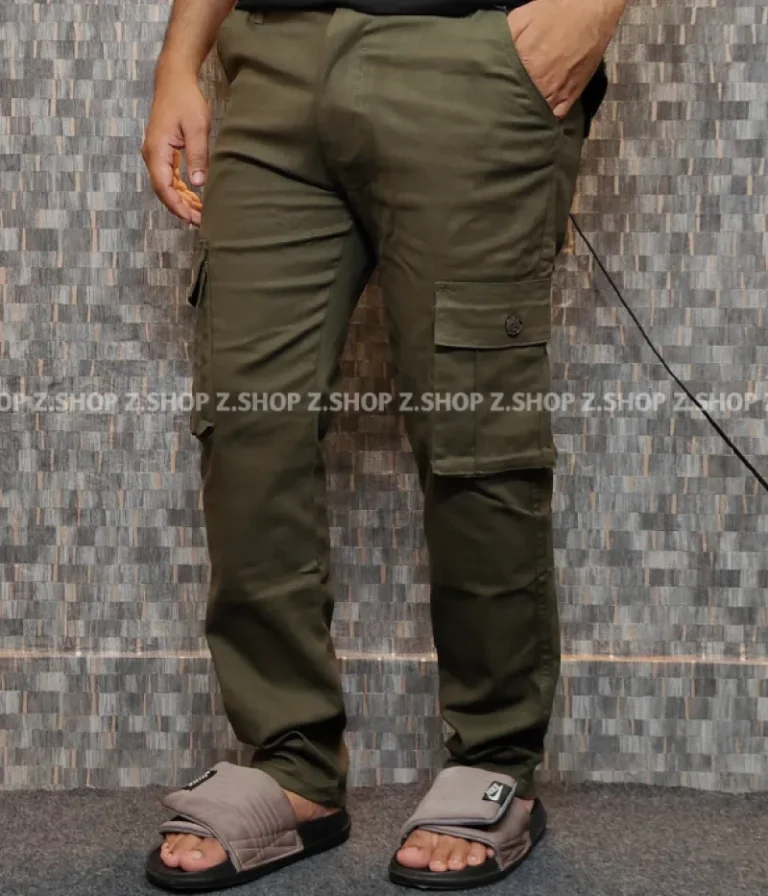 Olive 6 Pocket Gabardine Pant