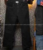 Men’s 4 pocket bootcut jeans pant black