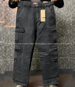 8 pocket deep ash baggy jeans