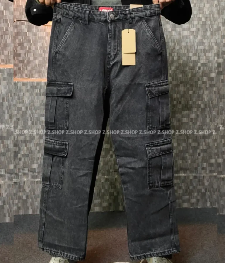 8 pocket deep ash baggy jeans