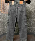 8 pocket Light ash baggy jeans