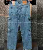 8 pocket deep blue baggy jeans