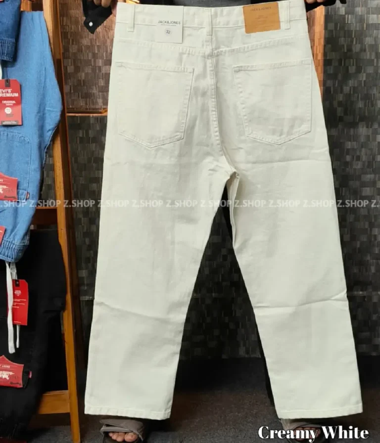 white 4 Pocket Denim Baggy Jeans