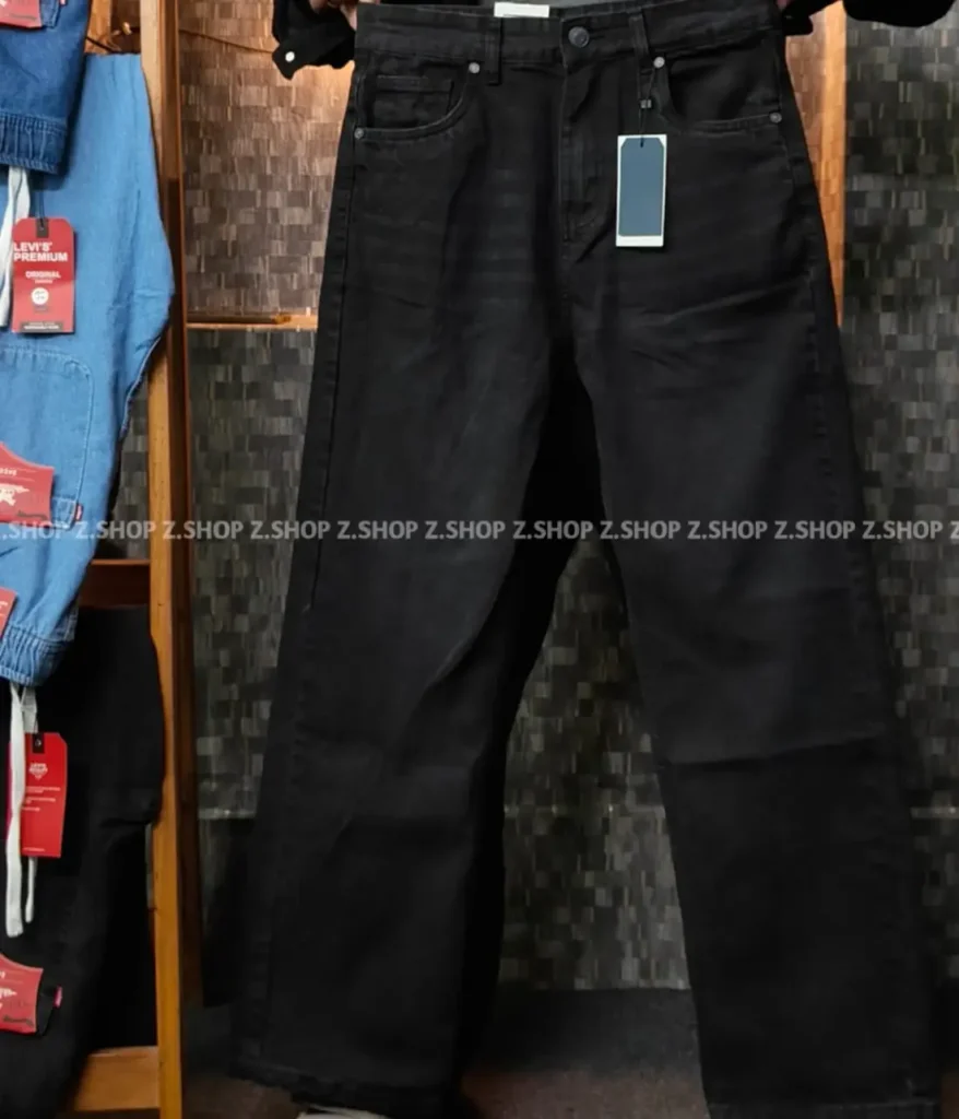 ZBlack 4 Pocket Denim Baggy Jeans