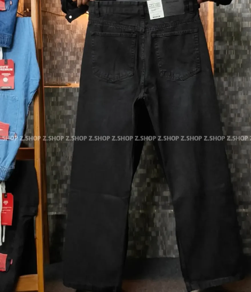 ZBlack 4 Pocket Denim Baggy Jeans