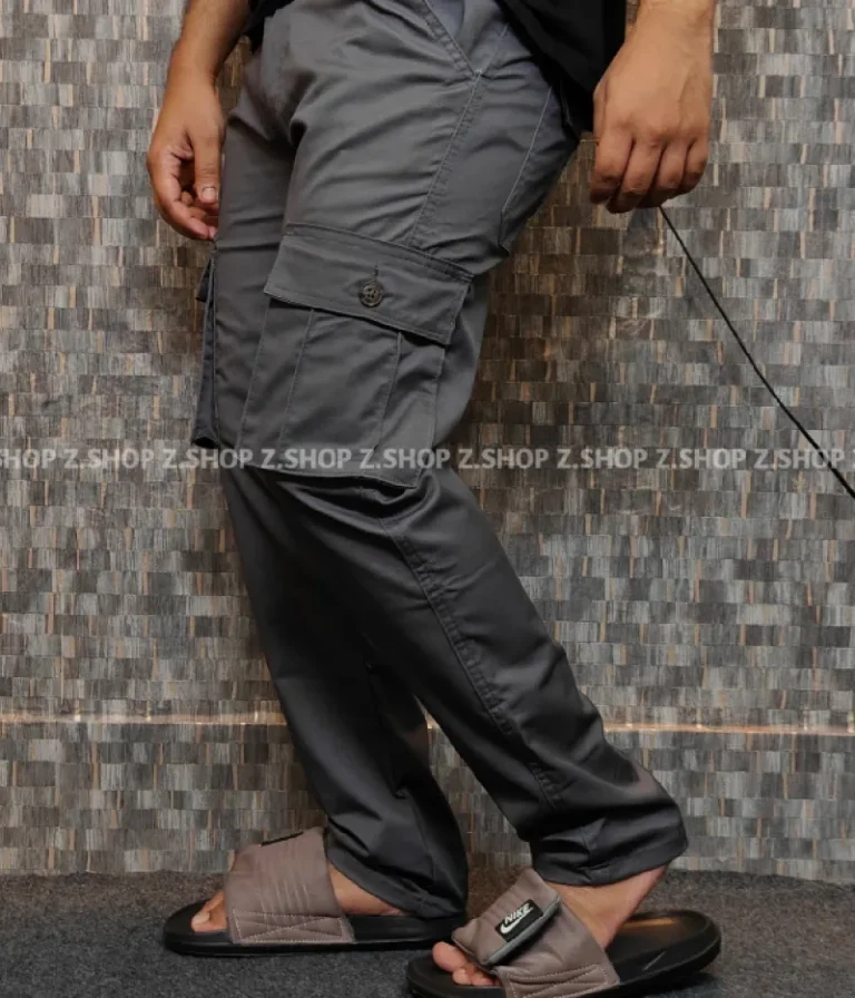 Gray 6 Pocket Gabardine Pant