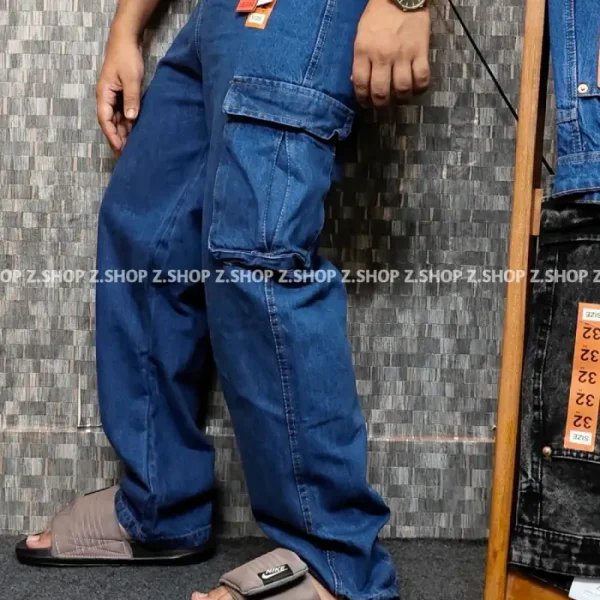 Deep blue 6 Pocket Baggy jeans Pant