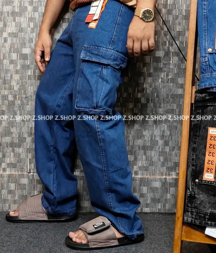 Deep blue 6 Pocket Baggy jeans Pant